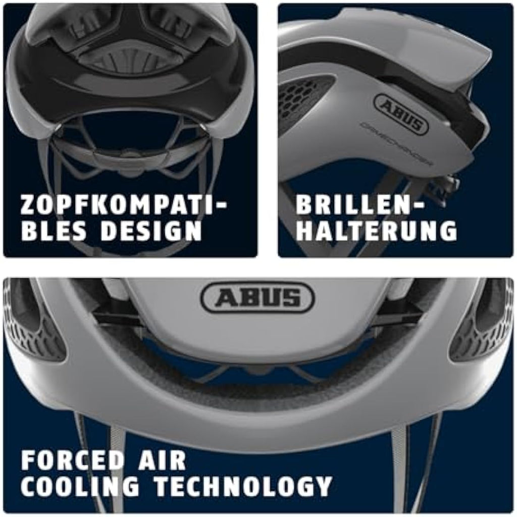 ABUS GameChanger Aerodynamic Racing Bike Helmet – Black, Size S