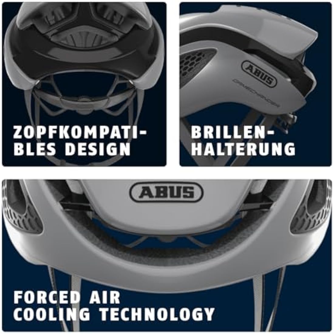ABUS GameChanger Aerodynamic Racing Bike Helmet – Black, Size S