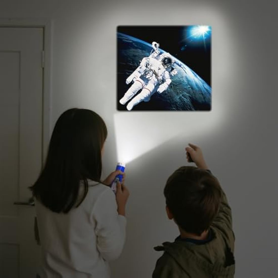 Pup Go Kids Space Torch Projector – Educational Night Light with 24 Images