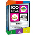 100 PICS Riddles Flash Cards – Travel Brain Teaser Game for Kids & Adults