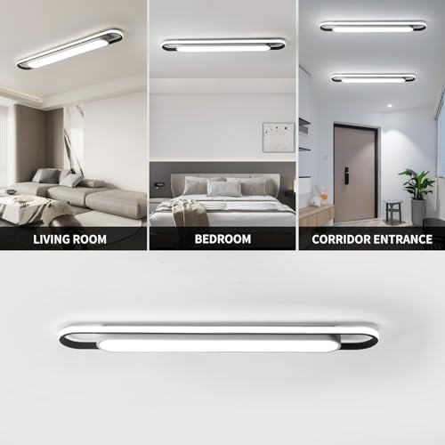 Naroume 4ft Linear LED Ceiling Light | 62W Modern Acrylic Flush Mount