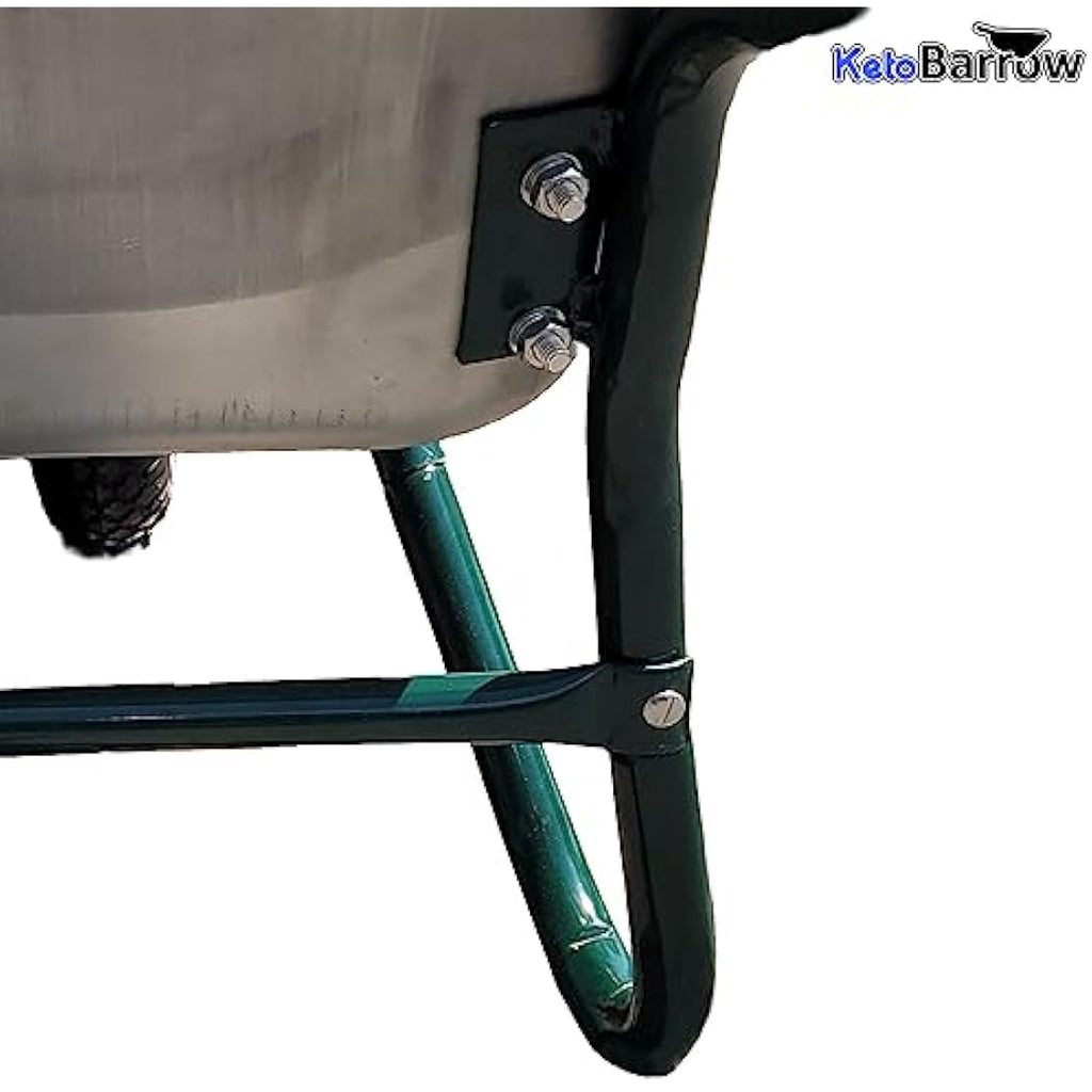 100L Galvanised Steel Garden Wheelbarrow – Pneumatic Tyre