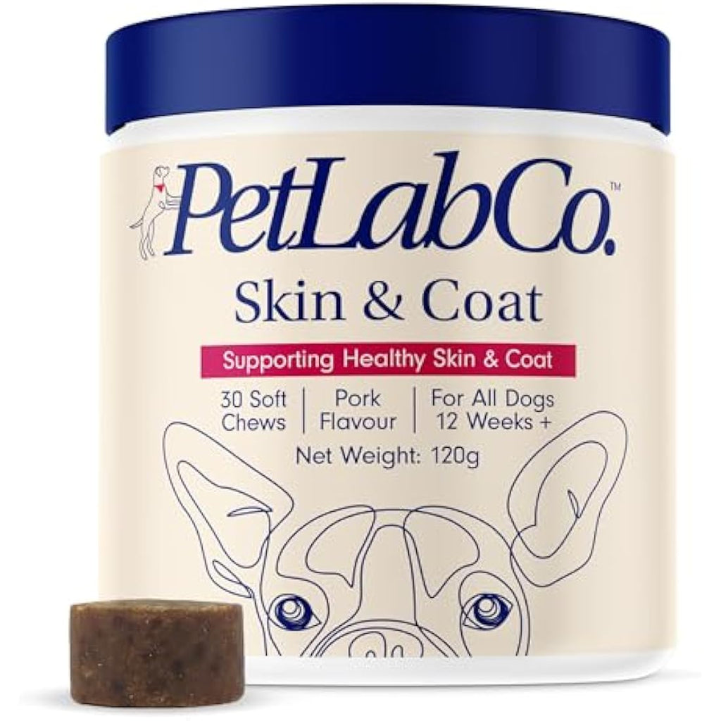 PetLab Co. Skin & Coat Dog Supplements – Salmon Oil & Turmeric Chews