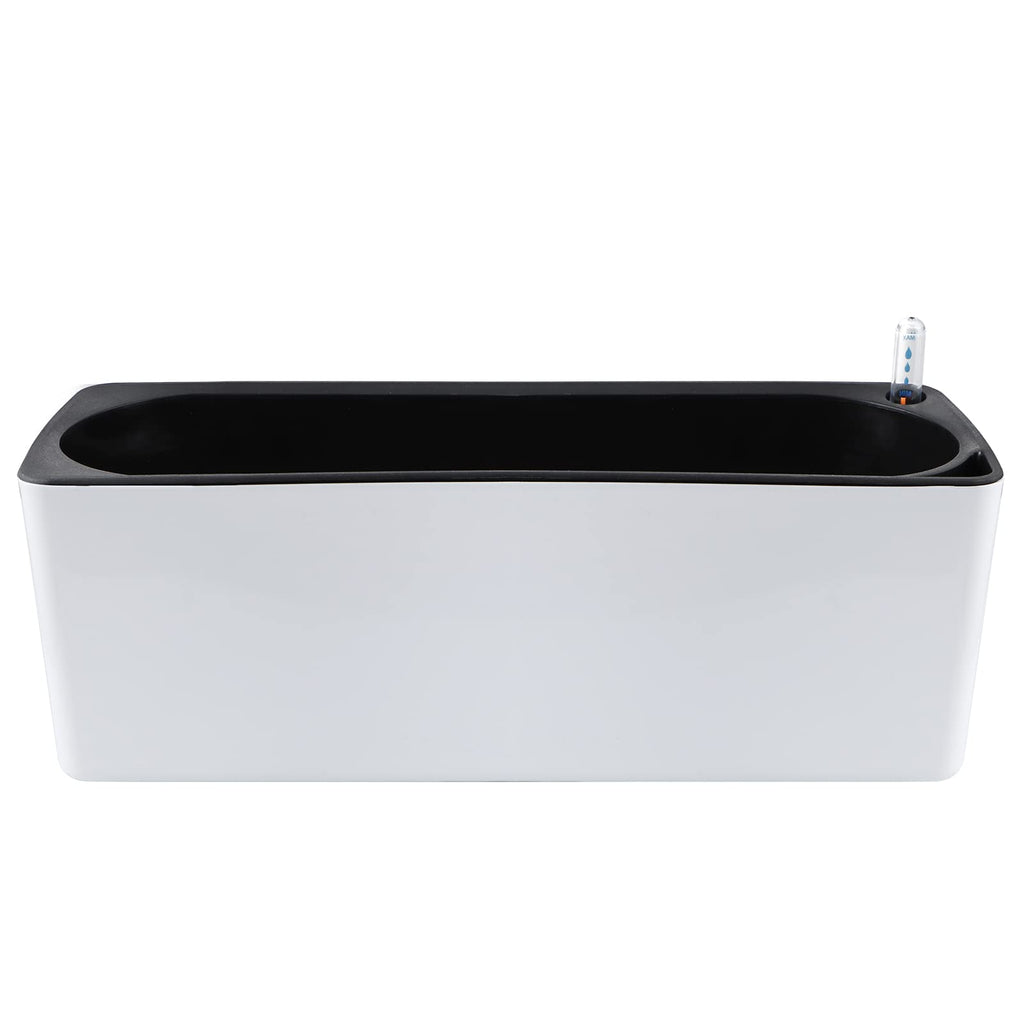 Skelang 2-Pack Self Watering Planter – Rectangle Window Box with Indicator