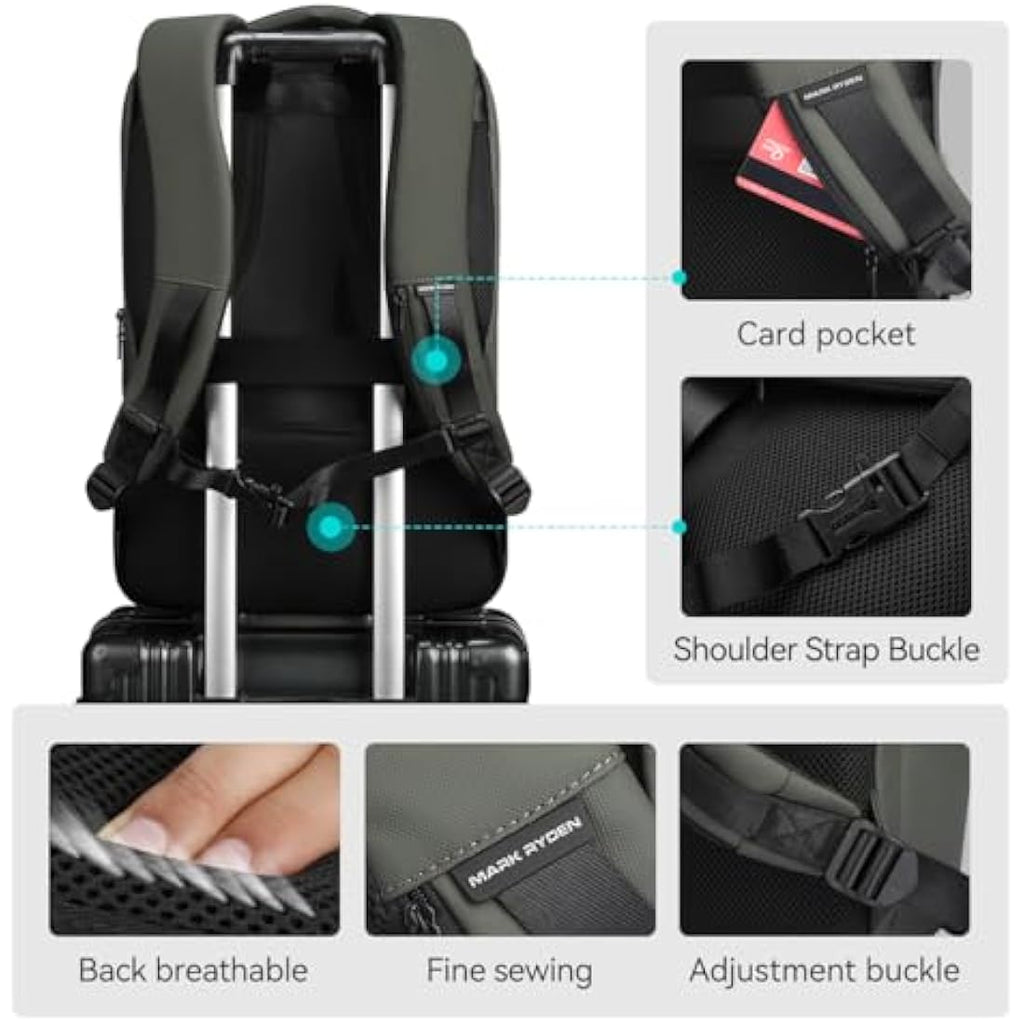 Mark Ryden 17.3" Laptop Backpack – Waterproof Business Travel Bag