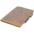 Jolof Store Handmade Leather Rocketbook Cover - A4 Letter Folio Flower