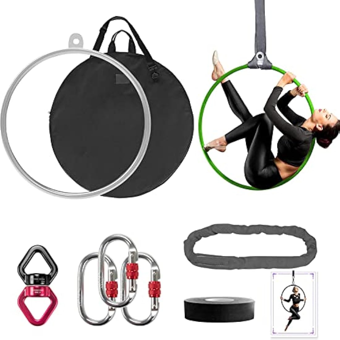 Aerial Lyra Hoop Set | Stainless Steel Single Point Ring Kit