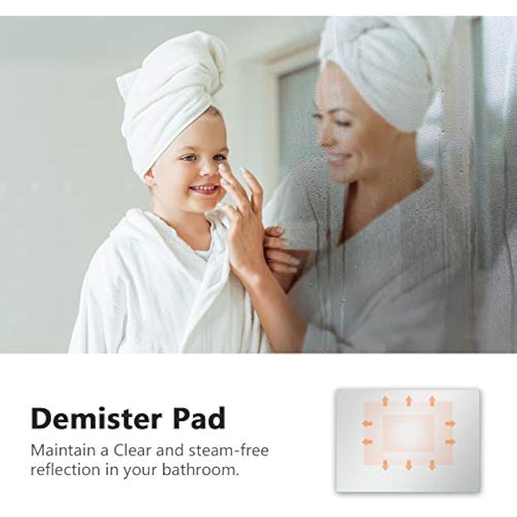 EMKE LED Bathroom Mirror 500x700mm - Anti-Fog Wall Mounted Touch Sensor