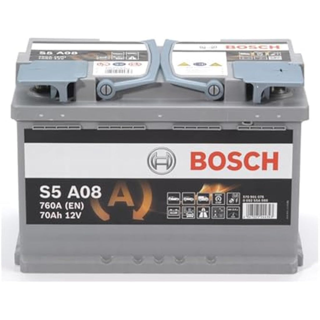Bosch S5A08 AGM Car Battery | 12V 70Ah 760A | Type 096 Start-Stop