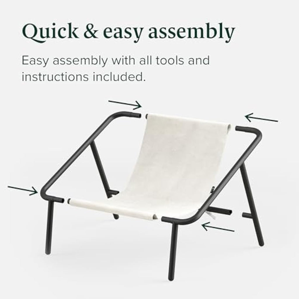 Zinus Ada Boucle Accent Chair – Metal Framed Armchair with Foam