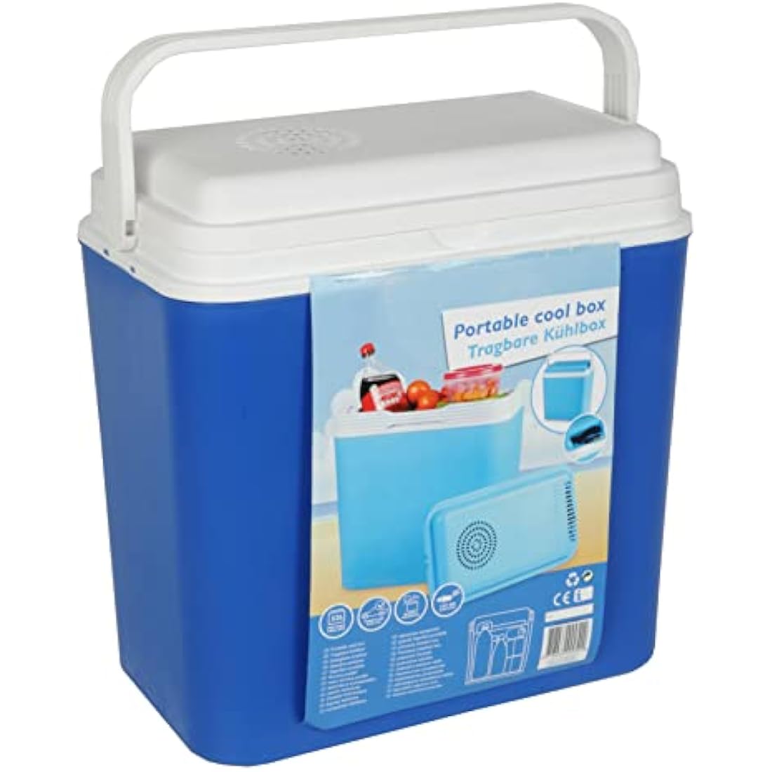 All Ride Electric Cooling Box – 22L Portable 12V Car Fridge, Blue