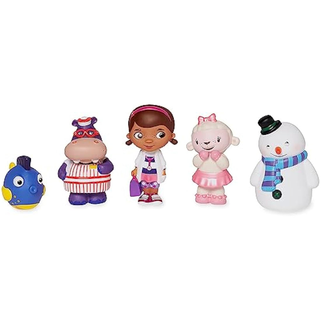 Disney Doc McStuffins Bath Toy Set - 5 Piece Playset with Bucket