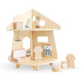 Oribel PortaPlay House of Fun Wooden Dollhouse – 2-Story Birch Wood