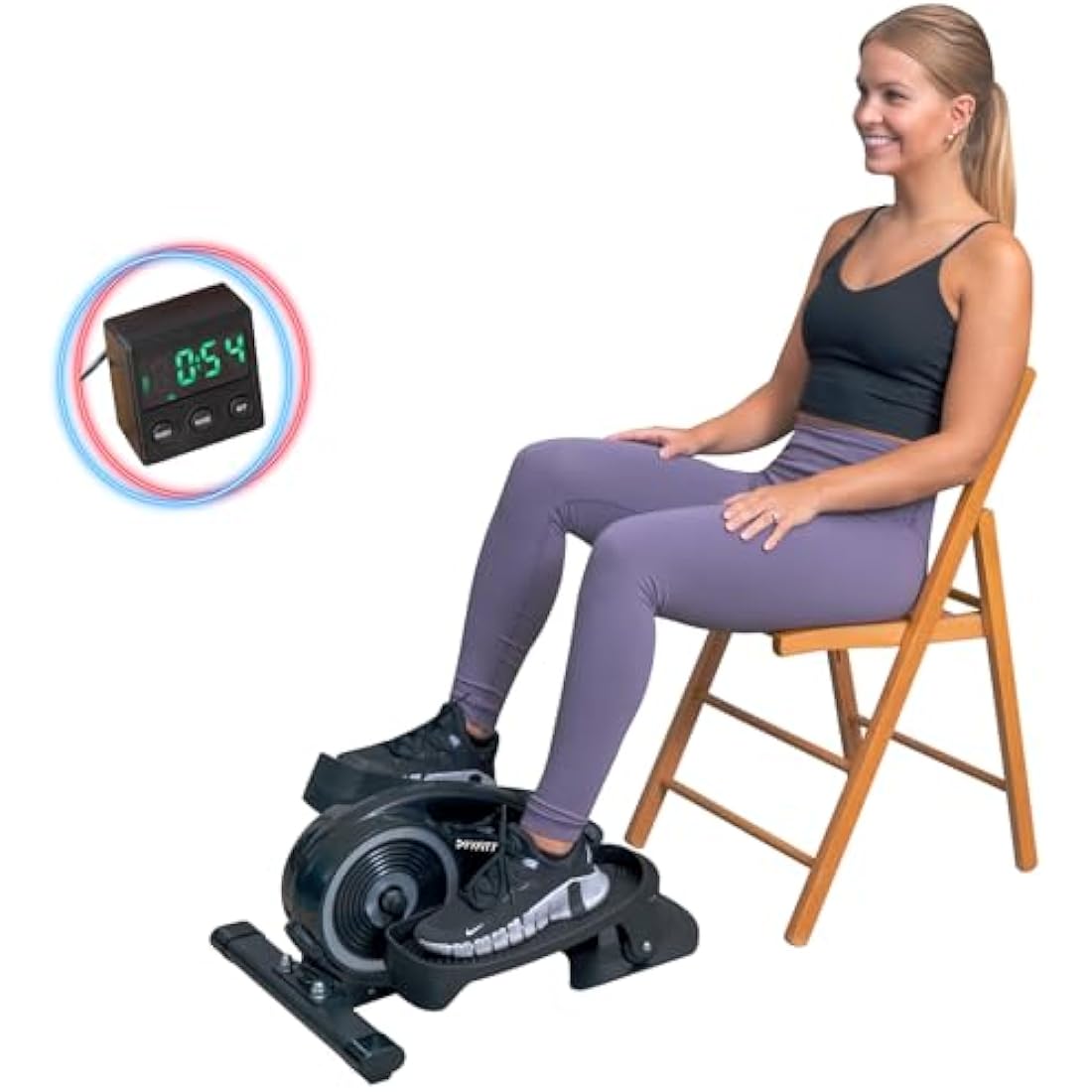 Jolof Store Under Desk Elliptical - Magnetic Pedal Exerciser with Display