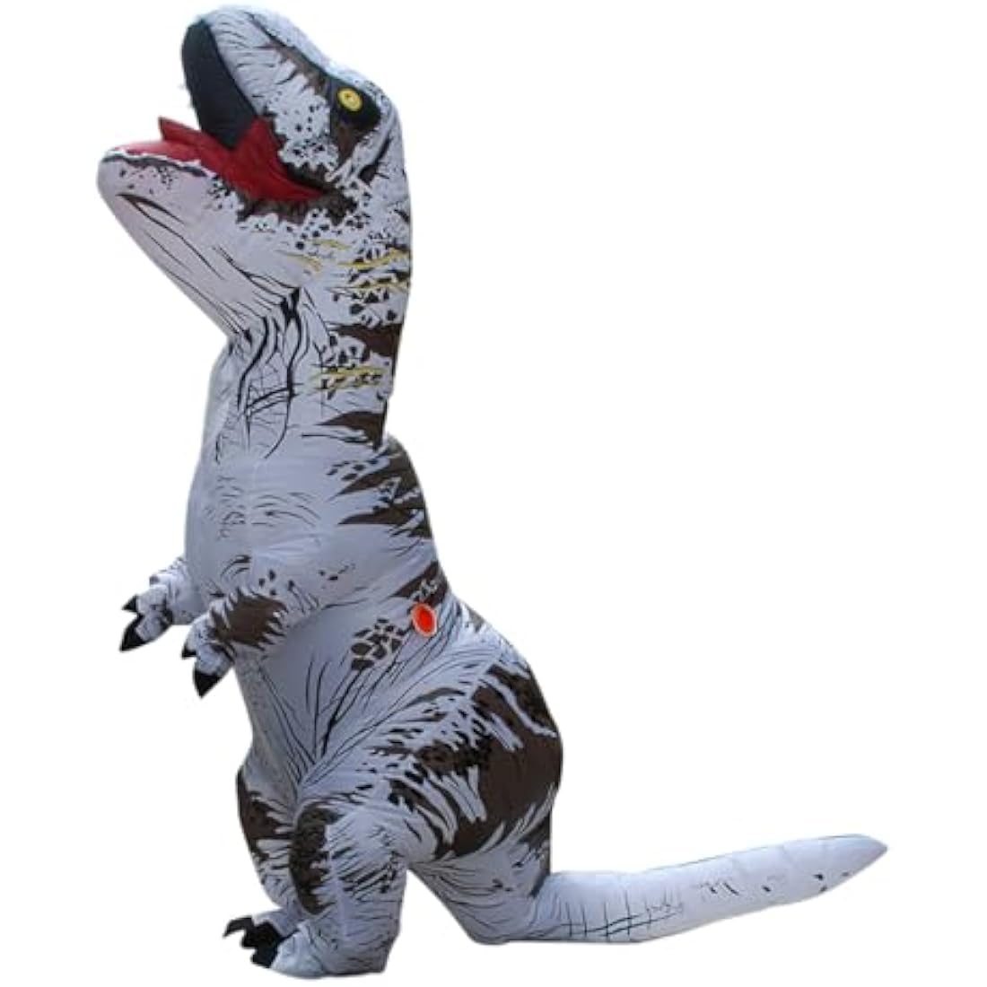 JASHKE Inflatable T-Rex Dinosaur Costume for Adults - White Fancy Dress