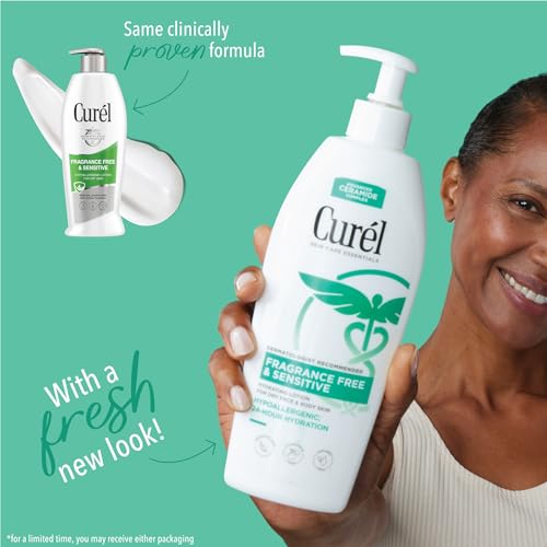 Curel Fragrance Free Moisturizing Lotion with Ceramide Complex, 20 oz