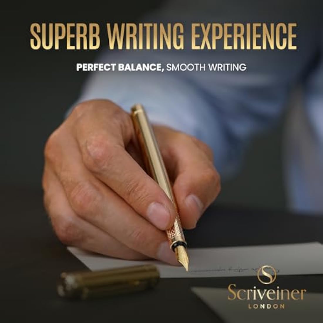 Luxury Fountain Pen – Gold Plated Schmidt Medium Nib