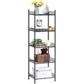 5-Tier Metal Wire Shelving Unit – Black Storage Rack
