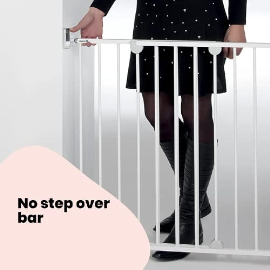 Safety 1st Wall Fix Extending Metal Baby Gate for Stairs | White