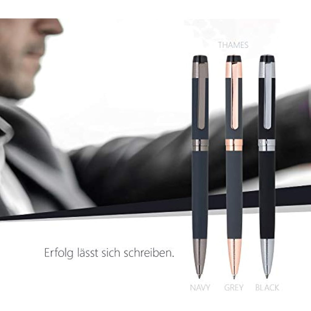 Cerruti 1881 Thames Rollerball Pen – Gold Plated & Grey Lacquer