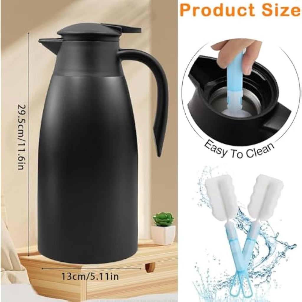 2-Pack 68oz Thermal Coffee Carafe | Stainless Steel Jug