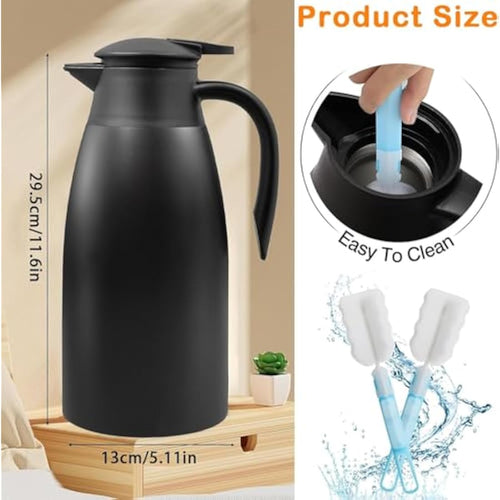 2-Pack 68oz Thermal Coffee Carafe | Stainless Steel Jug