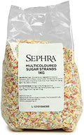 Sephra Rainbow Sprinkles – 1kg Multicoloured Sugar Strands for Baking