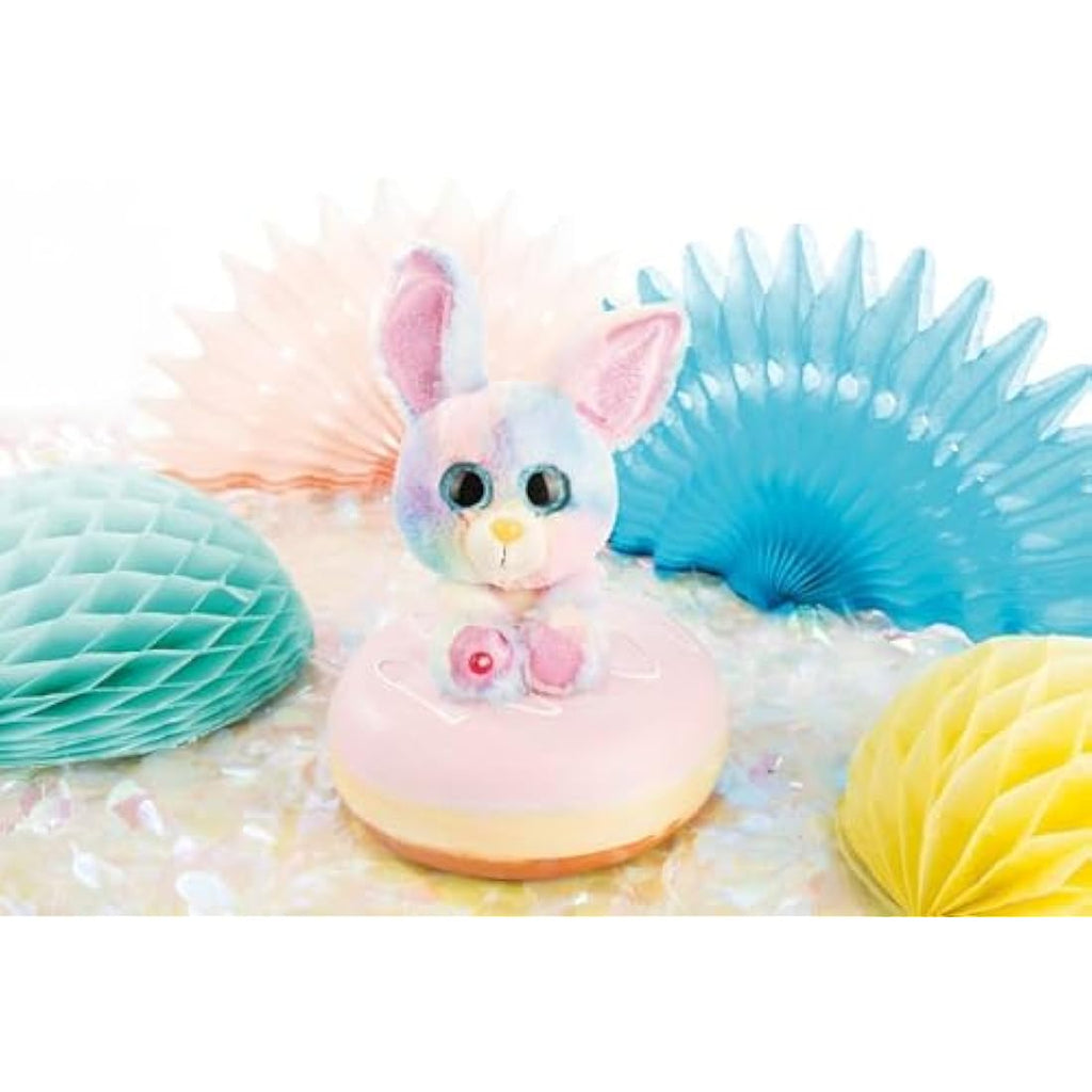 Nici Glubschis Bunny Rainbow Candy Plush - 15cm Grey Stuffed Animal