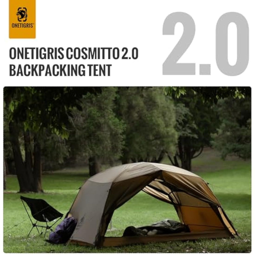 OneTigris COSMITTO 2 Person Backpacking Tent | Waterproof 3-Season Tent