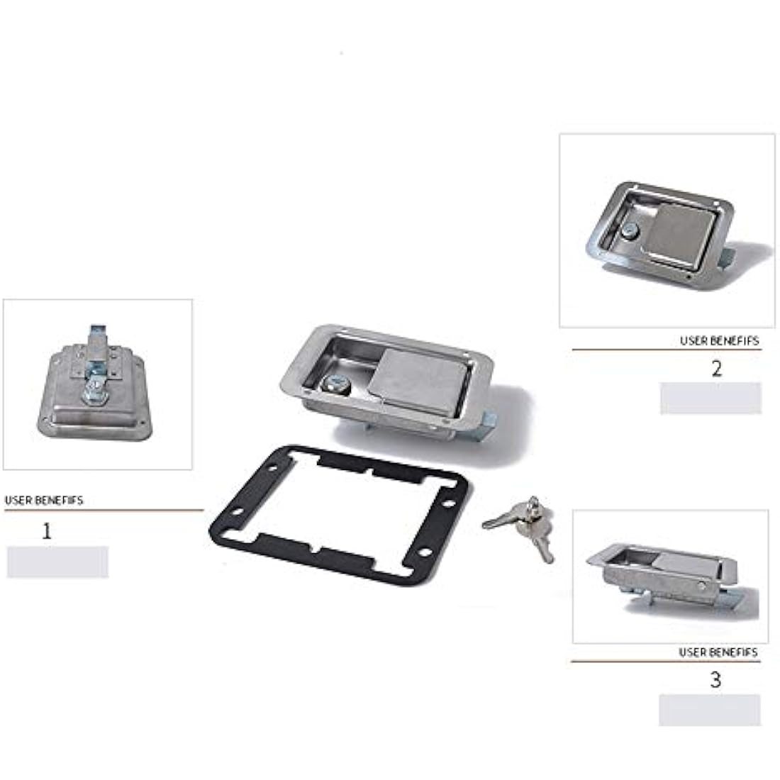 Stainless Steel RV Paddle Door Lock for Trailer & Toolbox