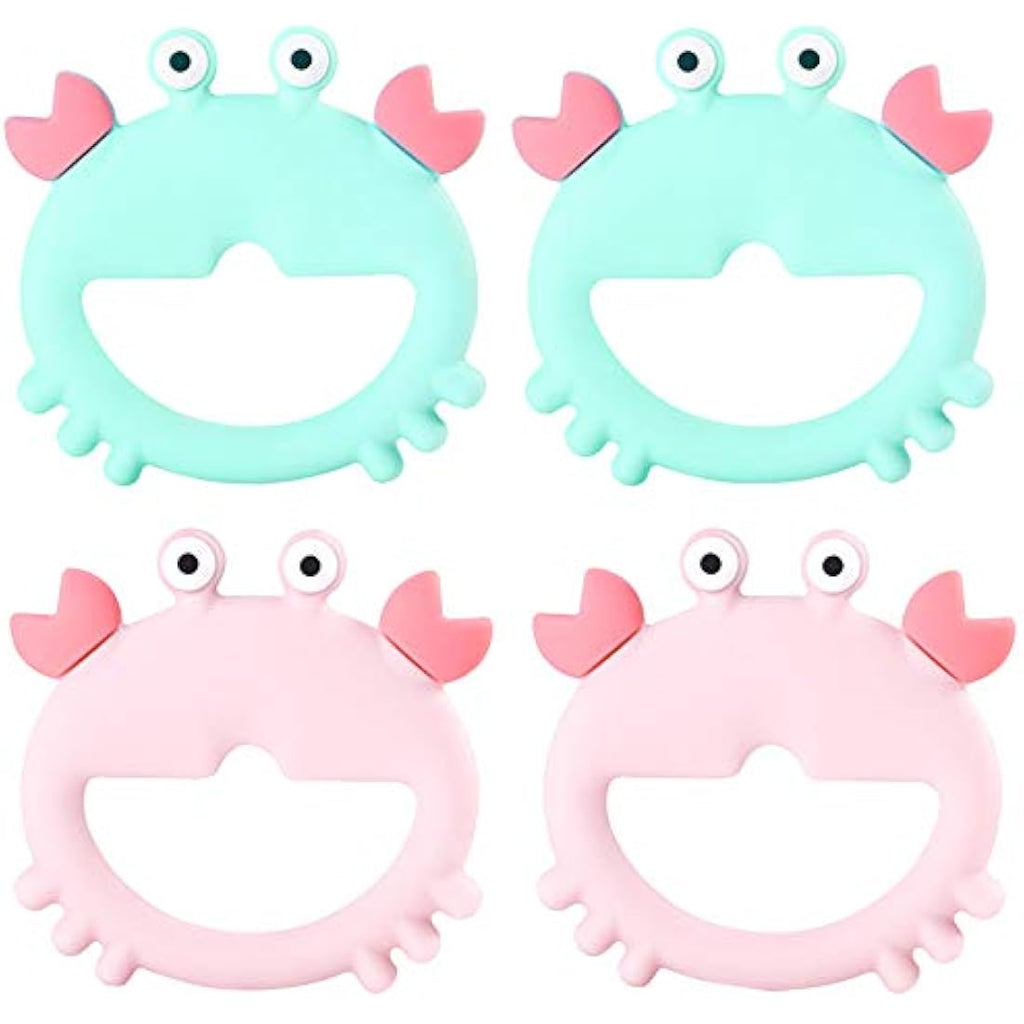 PREMYO Silicone Baby Teething Toy – BPA-Free Crab Teether for Sore Gums
