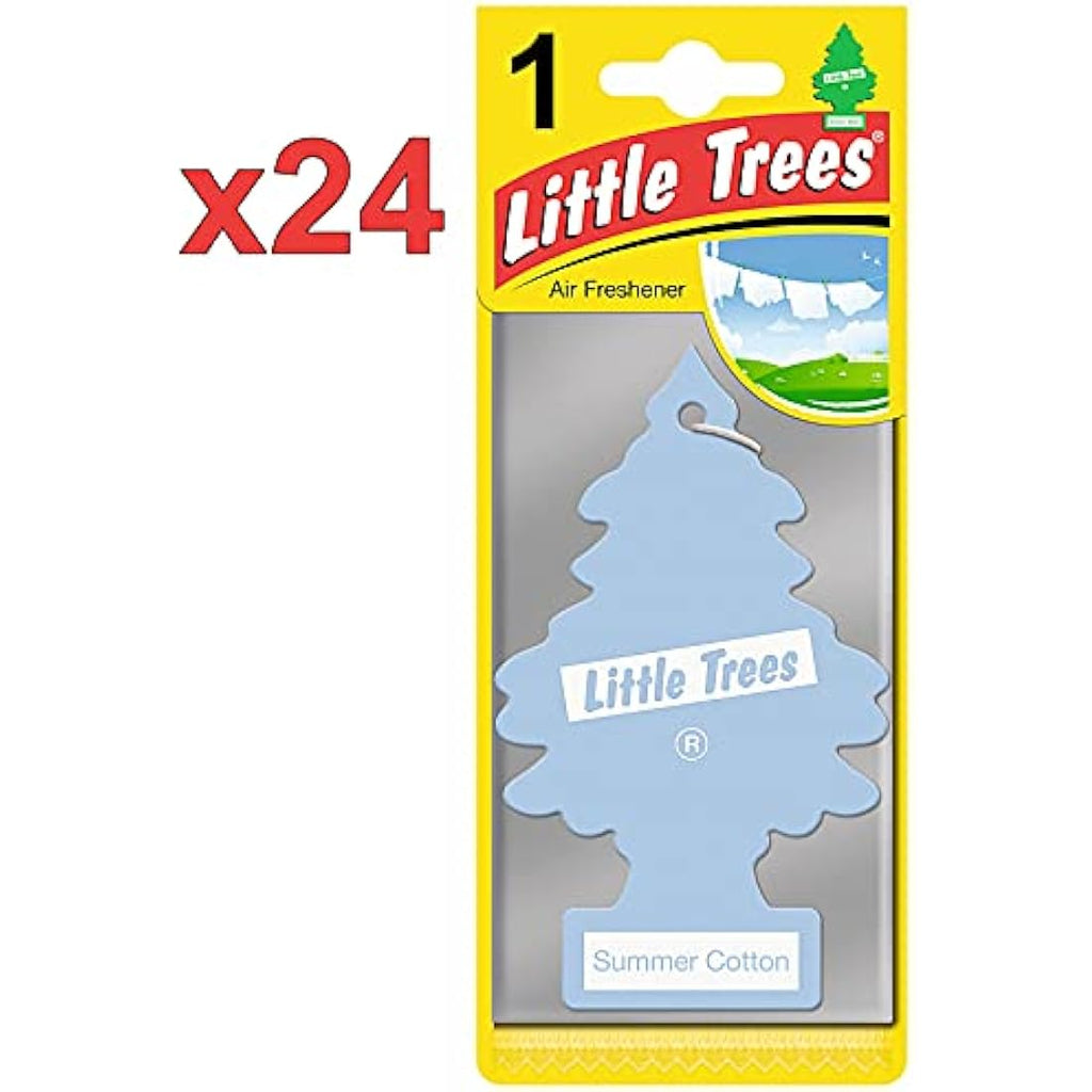 Little Trees Air Freshener - Summer Cotton Fragrance for Car - 24 Pack
