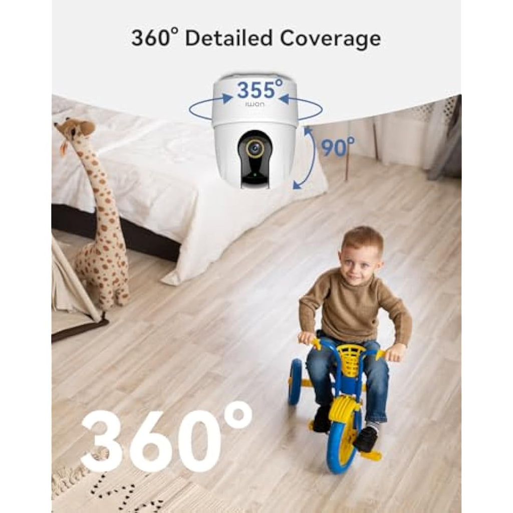 Imou 2.5K Indoor Security Camera | 4MP WiFi Pet & Baby Monitor with 360° PTZ