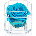 Eternal Petals Preserved Infinity Rose with Swarovski Crystal - Blue Lagoon