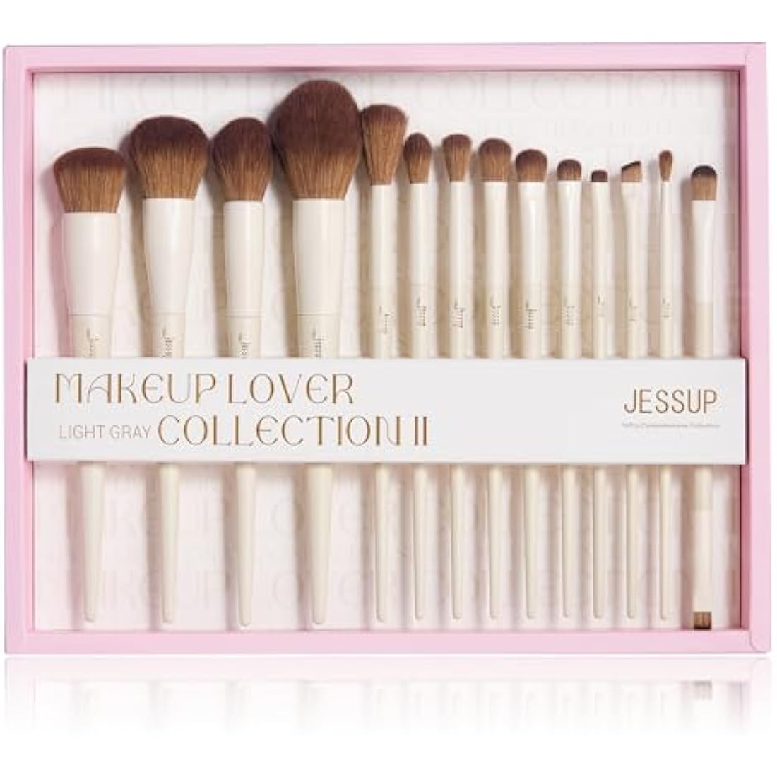 Jessup 14Pcs Makeup Brush Set | Premium Synthetic Kit with Gift Box