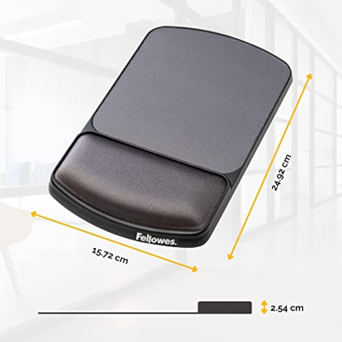 Fellowes Premium Gel Mouse Mat with Wrist Support - Graphite