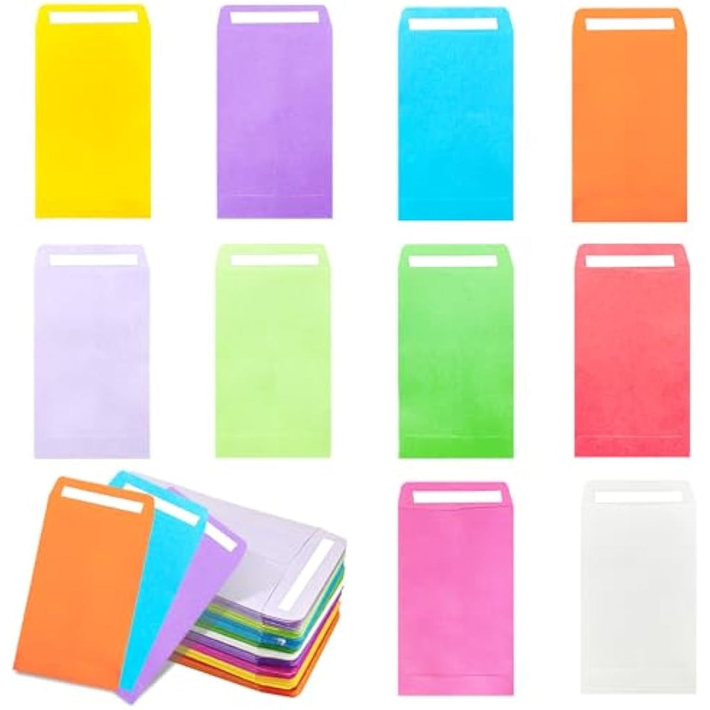 100Pcs Kraft Seed Envelopes | Self-Adhesive Mini Coin Packets