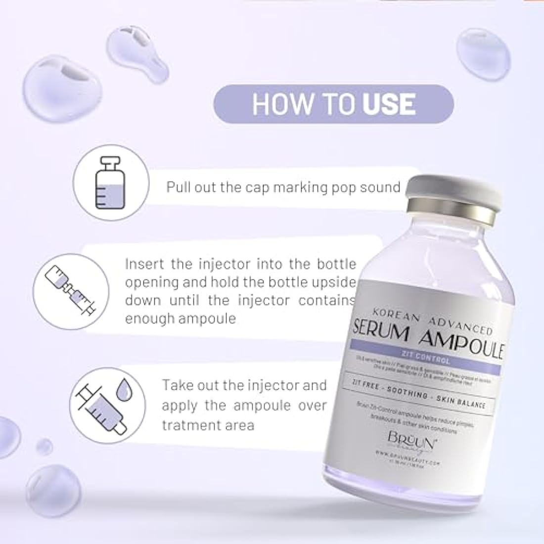 BRÜUN AC Control Clear & Pure Vita Plus Ampoule - K-Beauty Serum 1.18oz
