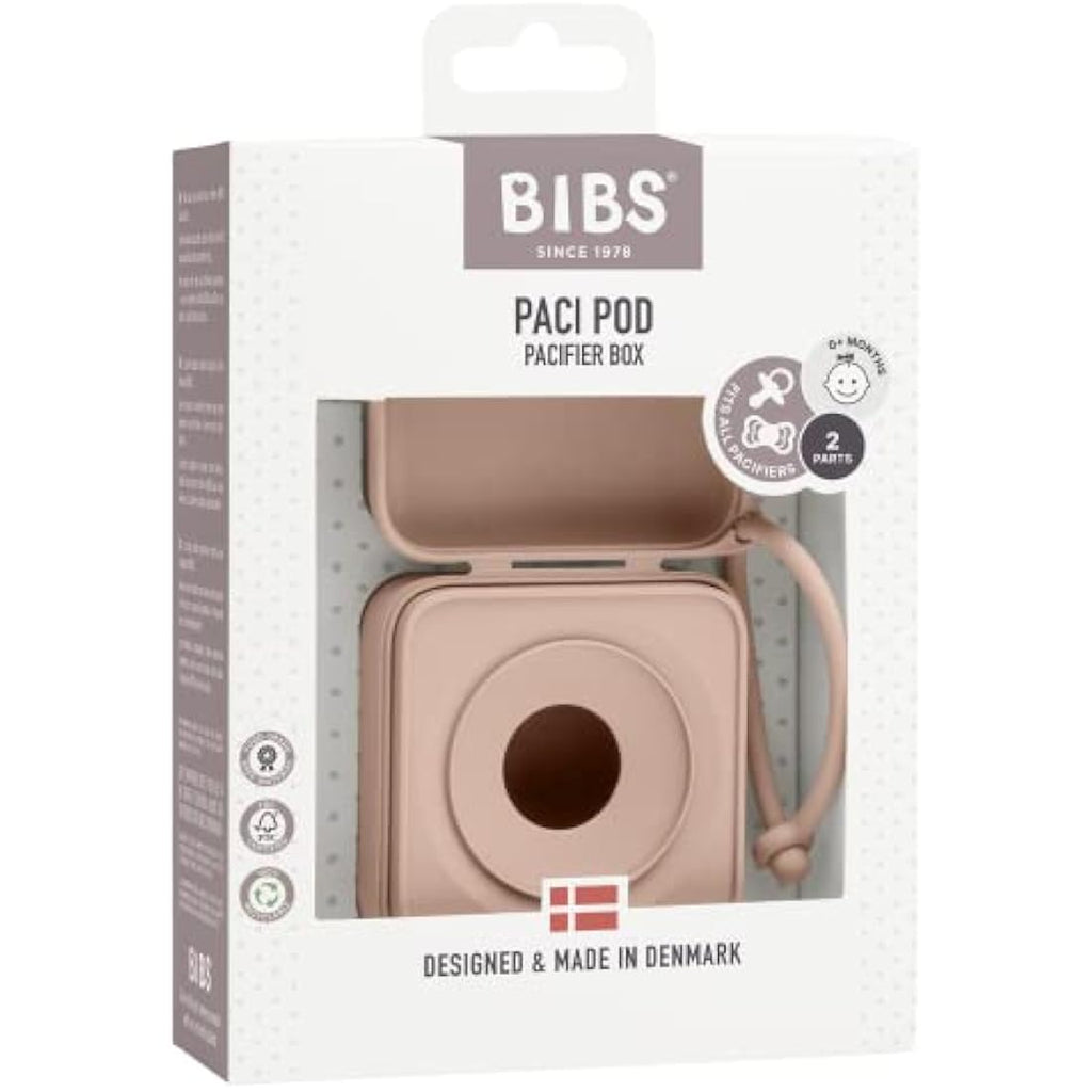 BIBS Pacifier Box and Steriliser Case with Strap - Blush | BPA-Free