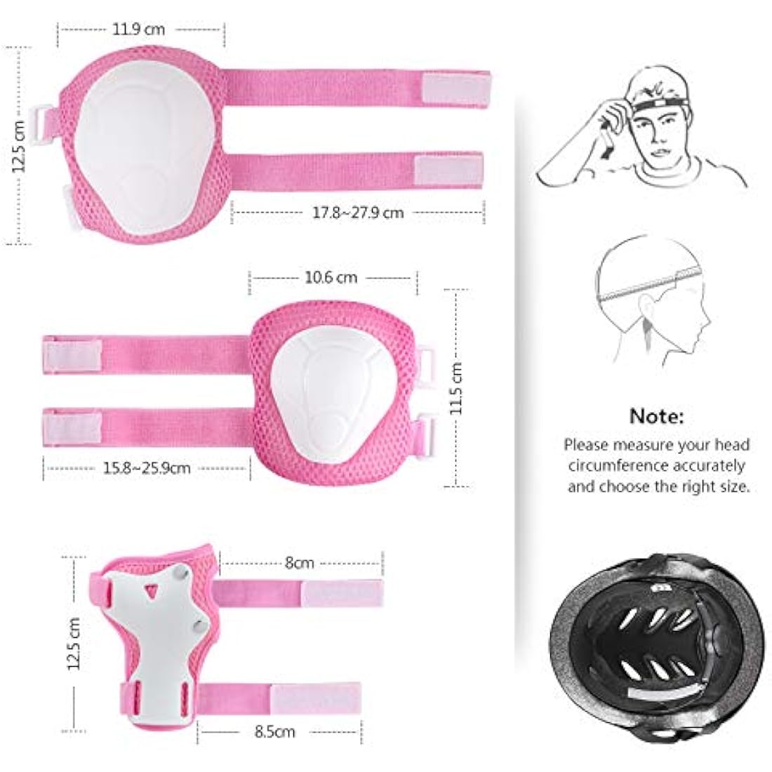 Kids Bike Helmet and Knee Pads Set | 7-in-1 Protective Gear
