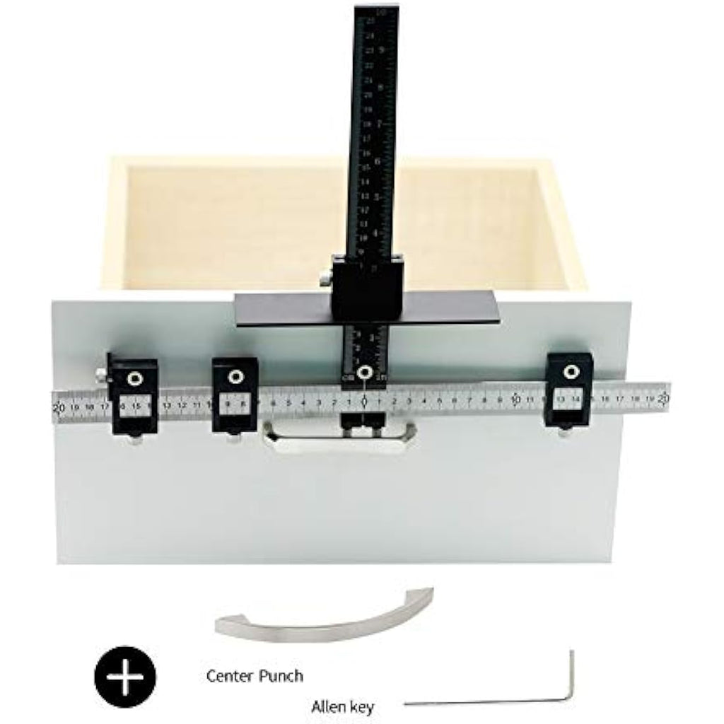 Cabinet Hardware Jig – Aluminum Woodworking Drill Guide Tool