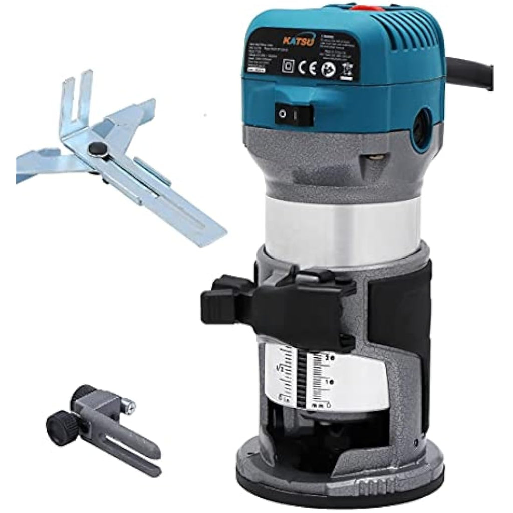 KATSU 710W Electric Wood Hand Trimmer & Palm Router - Variable Speed