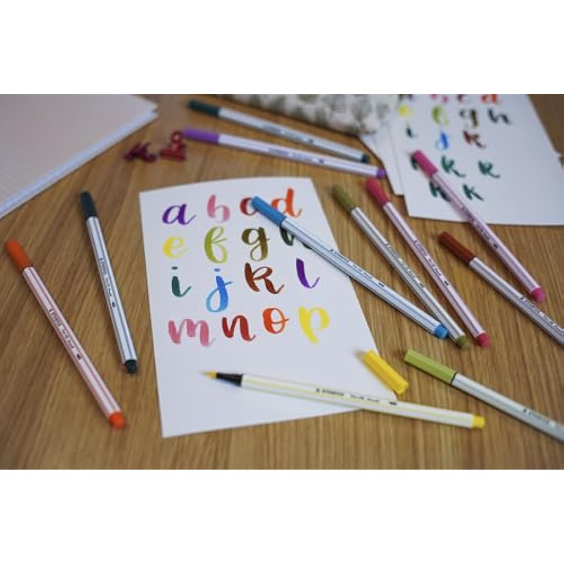 STABILO Pen 68 Brush Fibre-Tip Pens - Assorted Colours - Tin of 25