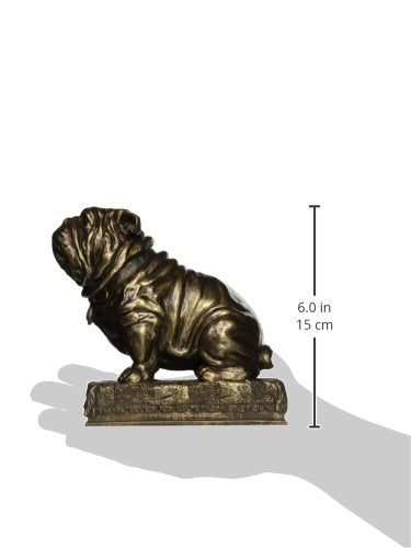 Design Toscano Bulldog Mascot Bookend Statues | Bronze Finish, Set of 2