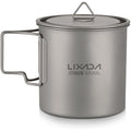 Lixada Titanium Camping Cup with Lid and Foldable Handle – Ultralight
