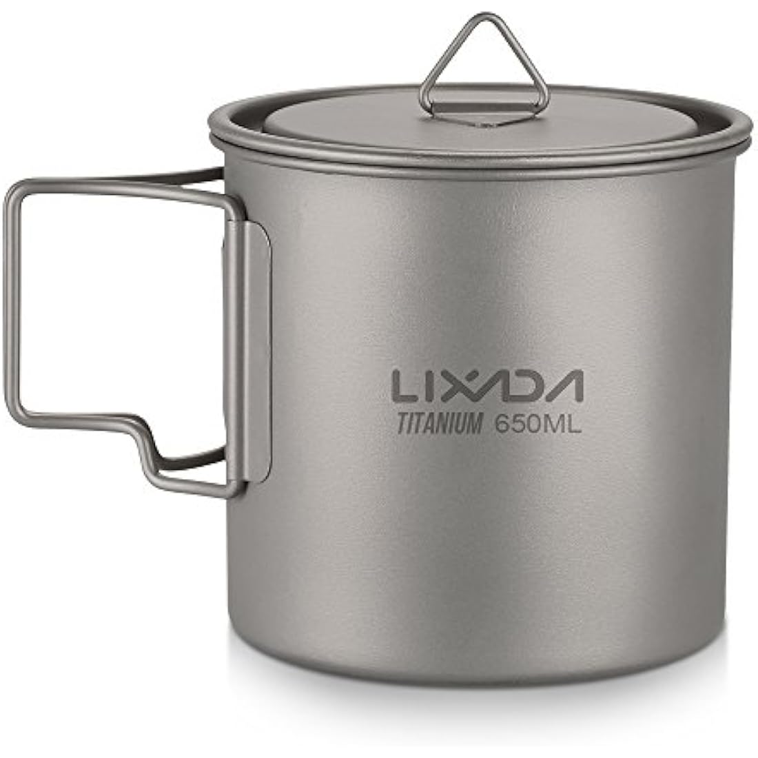 Lixada Titanium Camping Cup with Lid and Foldable Handle – Ultralight