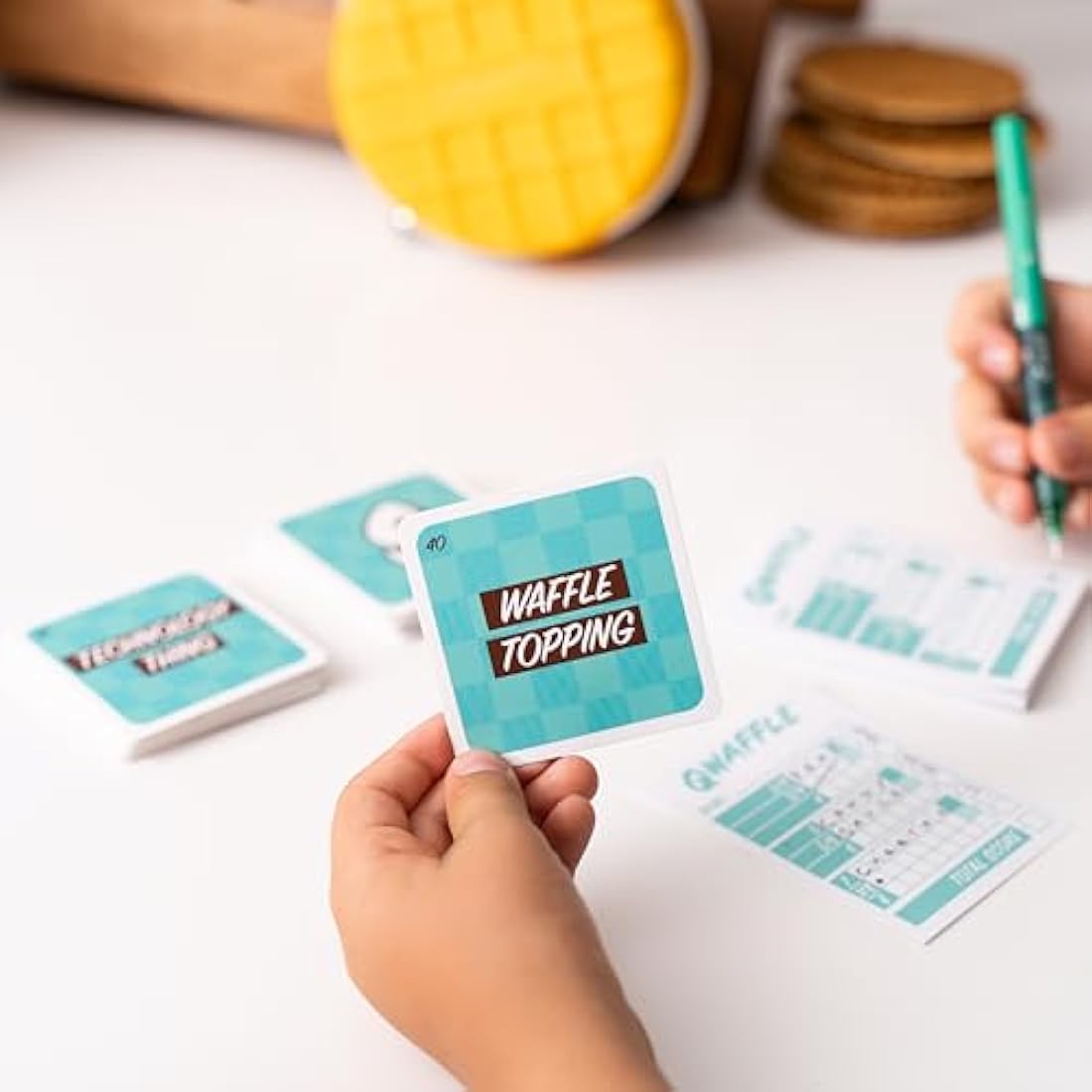 Ideal Qwaffle Word Game – Family Board Game for Travel and Parties