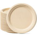GREENESAGE 10-Inch Sugarcane Plates | 100 Pack Heavy-Duty Compostable