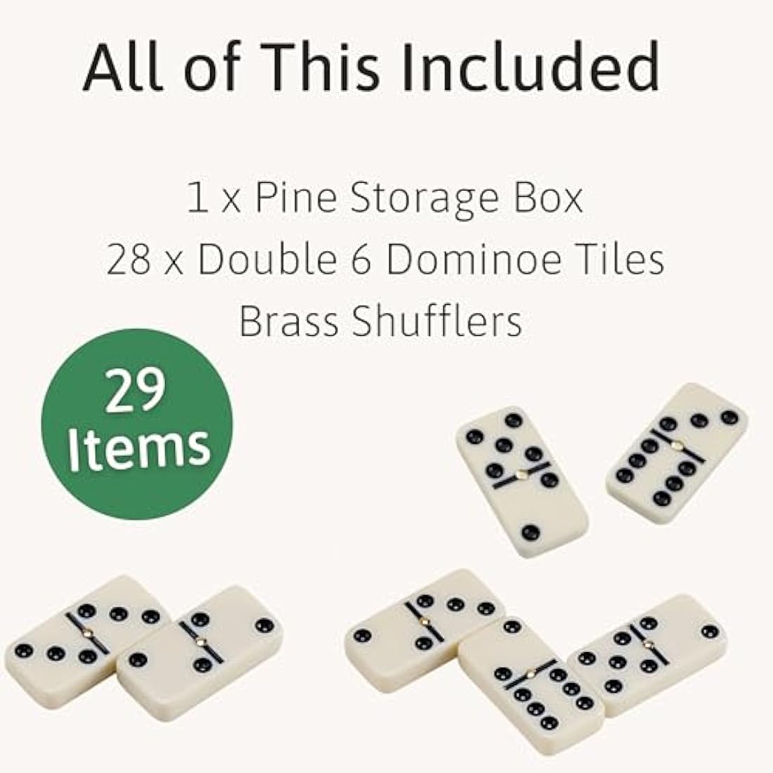 Jaques of London Double 6 Dominoes Set | Luxury Wooden Game Box