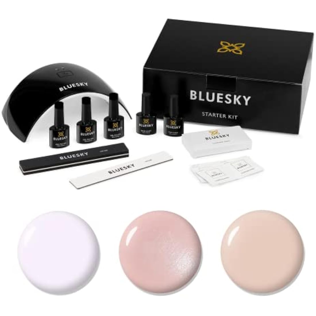 Bluesky Gel Nail Polish Starter Kit with 24W UV LED Lamp - Natural Nude
